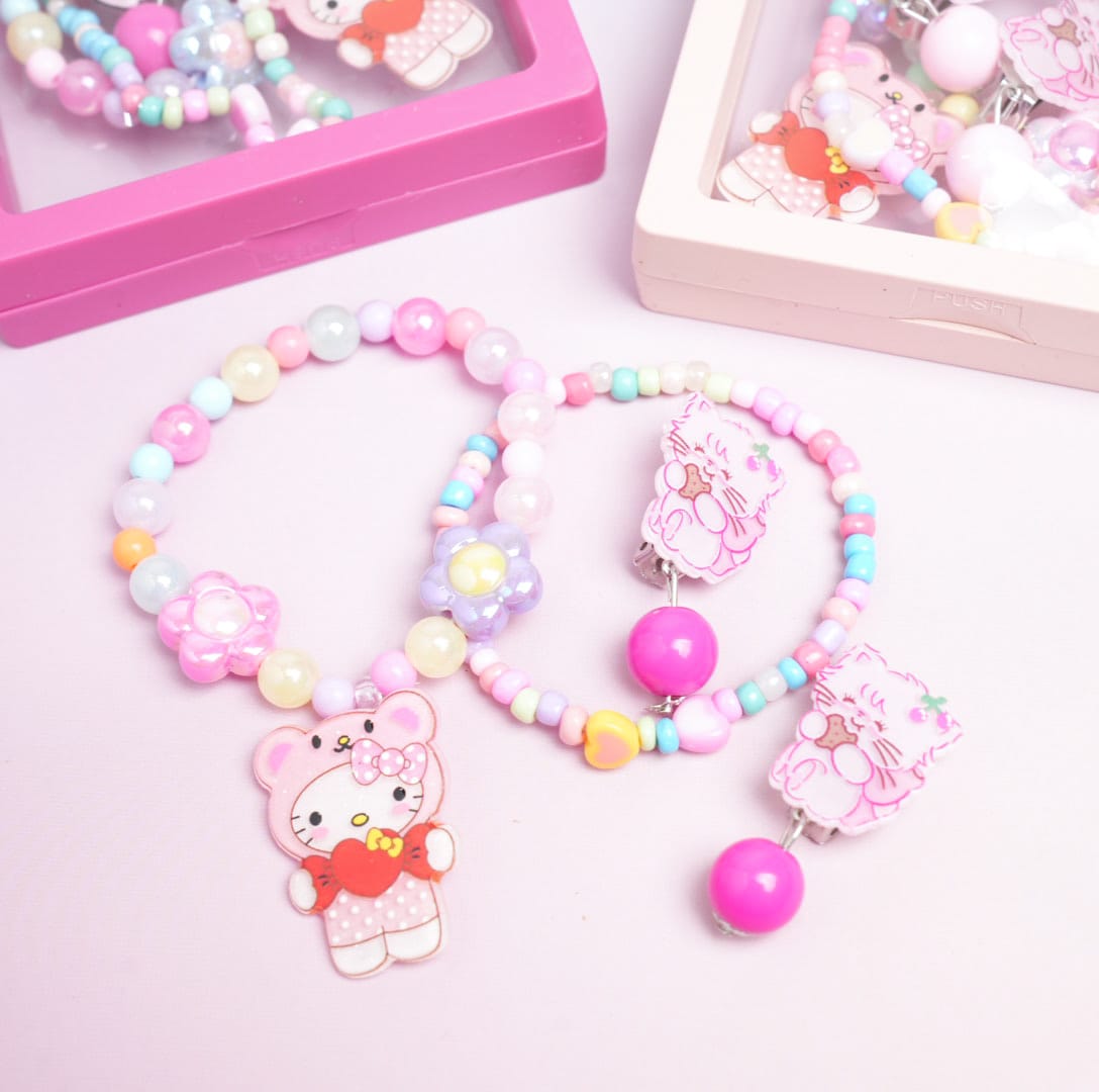 Hello Kitty Beaded Pearls - Box Jewelry Set