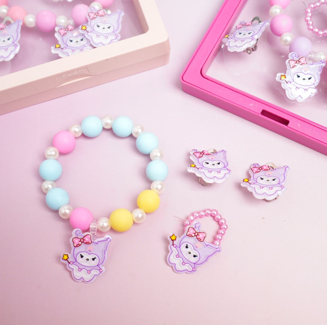 Magical Kuromi Beaded Pearls - Box Jewelry Set