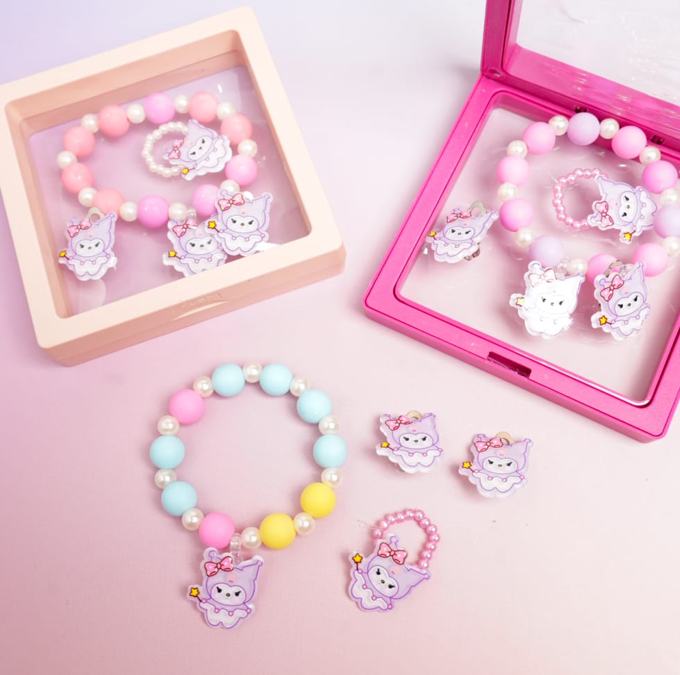 Magical Kuromi Beaded Pearls - Box Jewelry Set