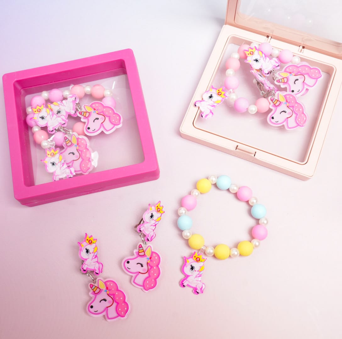 Unicorn Crown Beaded Pearls - Box Jewelry Set