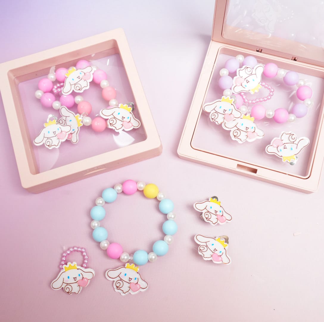 Cinnamoroll Crown Beaded Pearls - Box Jewelry Set