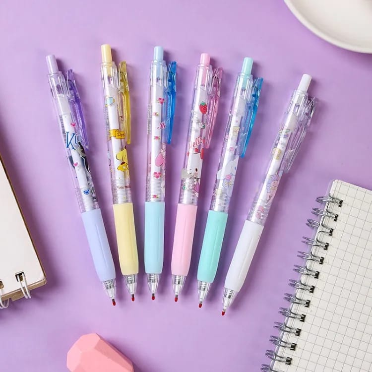 Sanrio Characters Press Gel Pen Set of 6 - Style 1