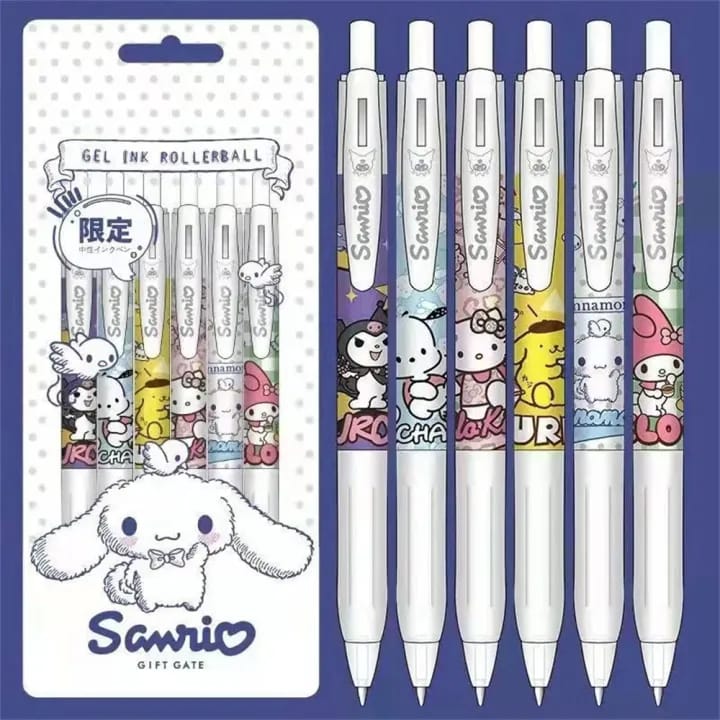 Sanrio Characters Press Gel Pen Set of 6 - Style 2