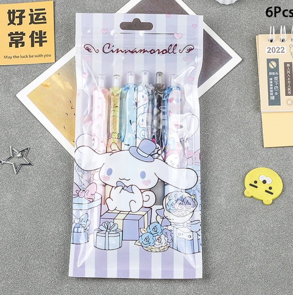 Sanrio Cinnamoroll Character - Press Gel Pen Set of 6
