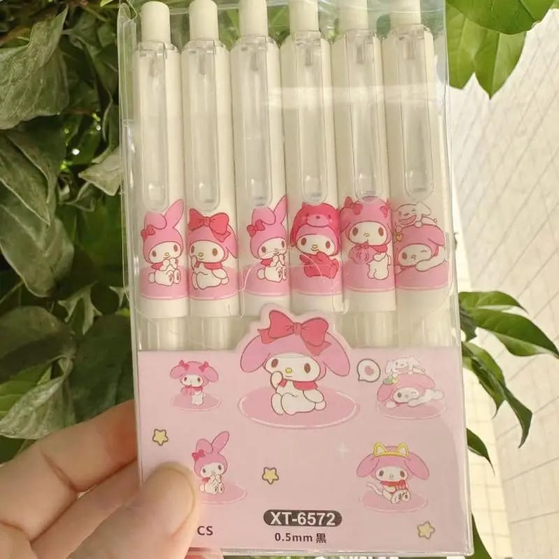 My Melody - Press Gel Pen Set of 6