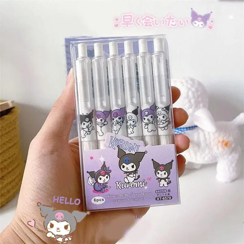 Kuromi - Press Gel Pen Set of 6