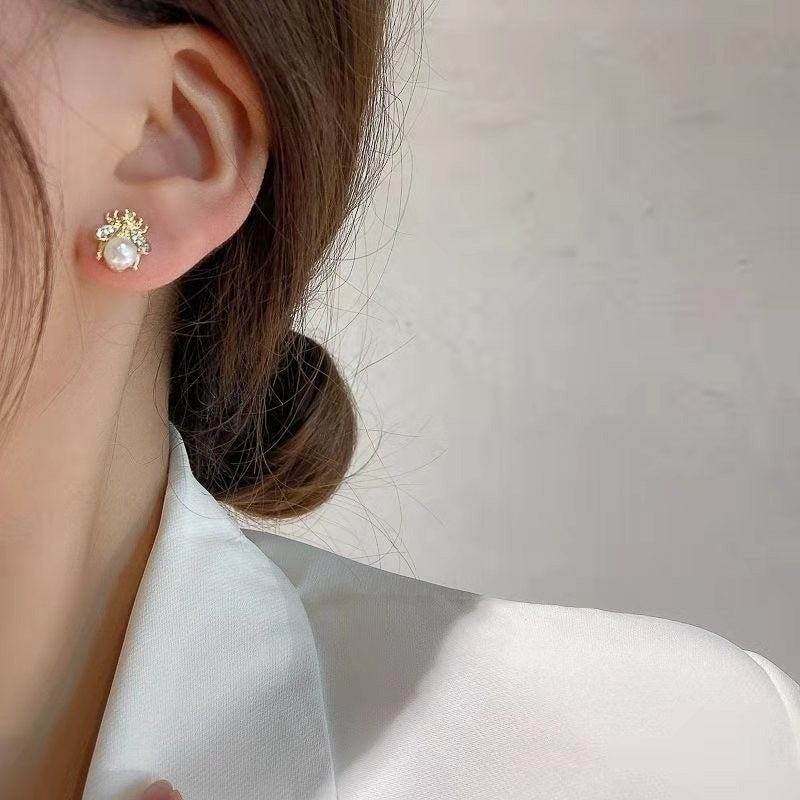 Bling Pearl Honey - Ear Studs