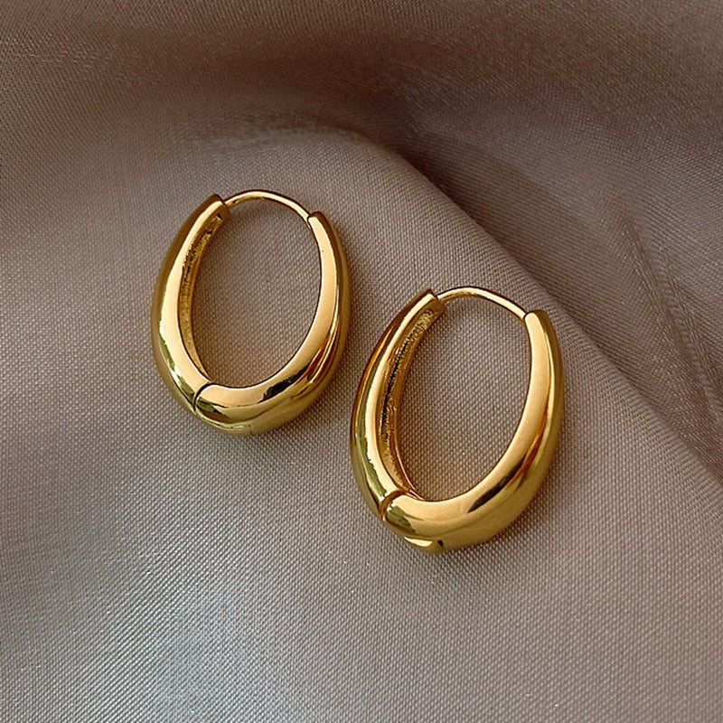 Oval Huggies -  Earrings