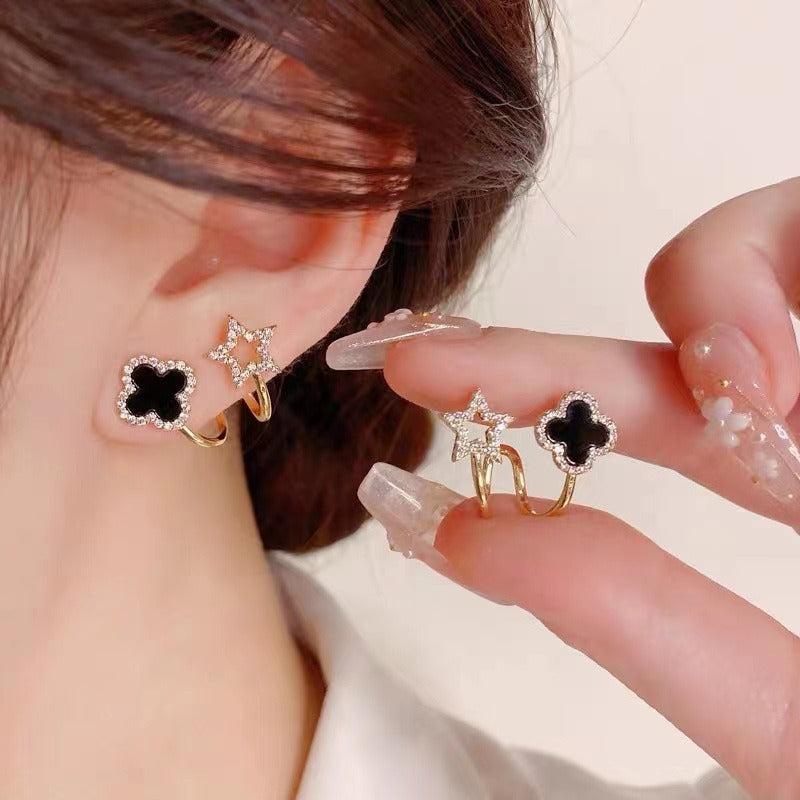 Black Clover & Star - Ear Studs