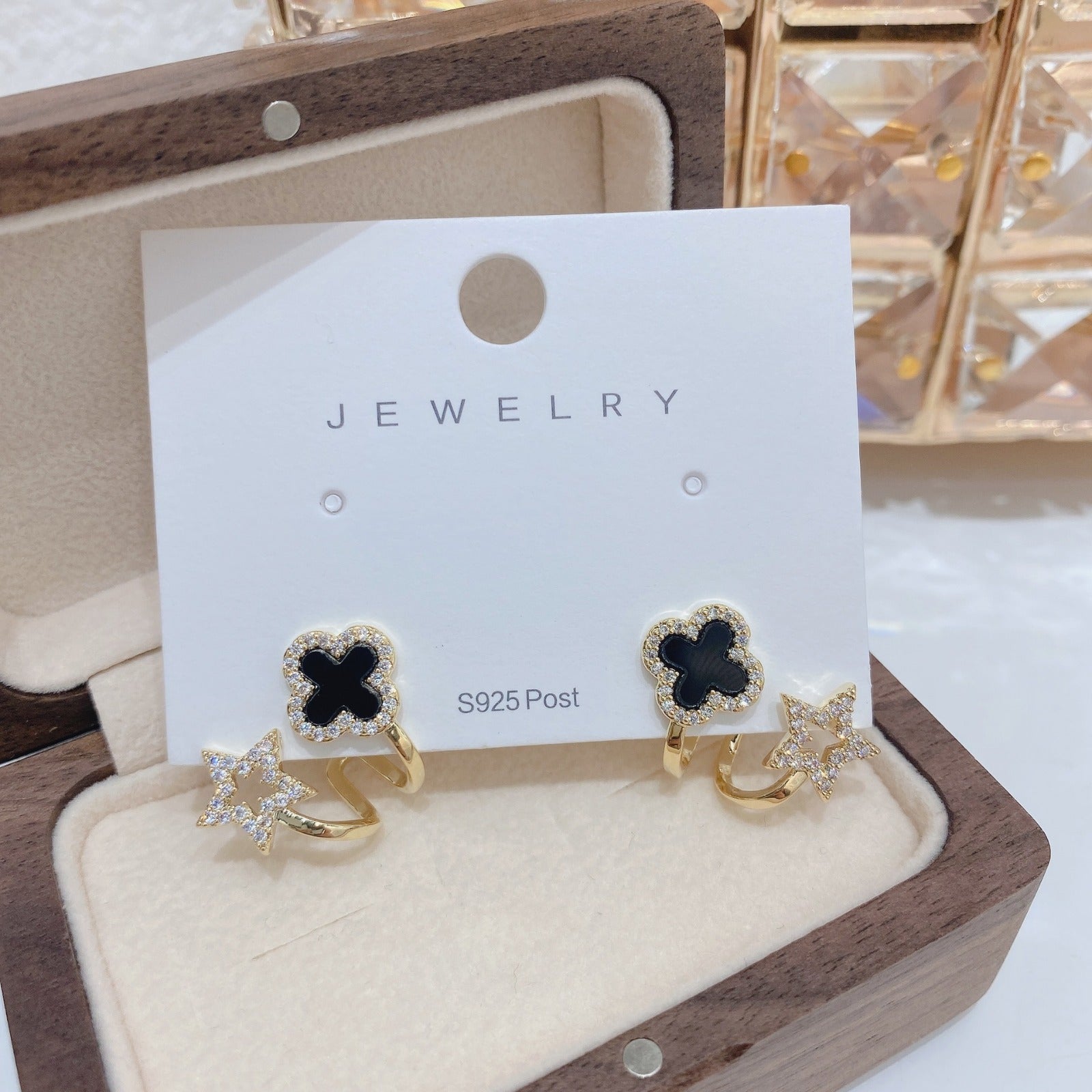 Black Clover & Star - Ear Studs