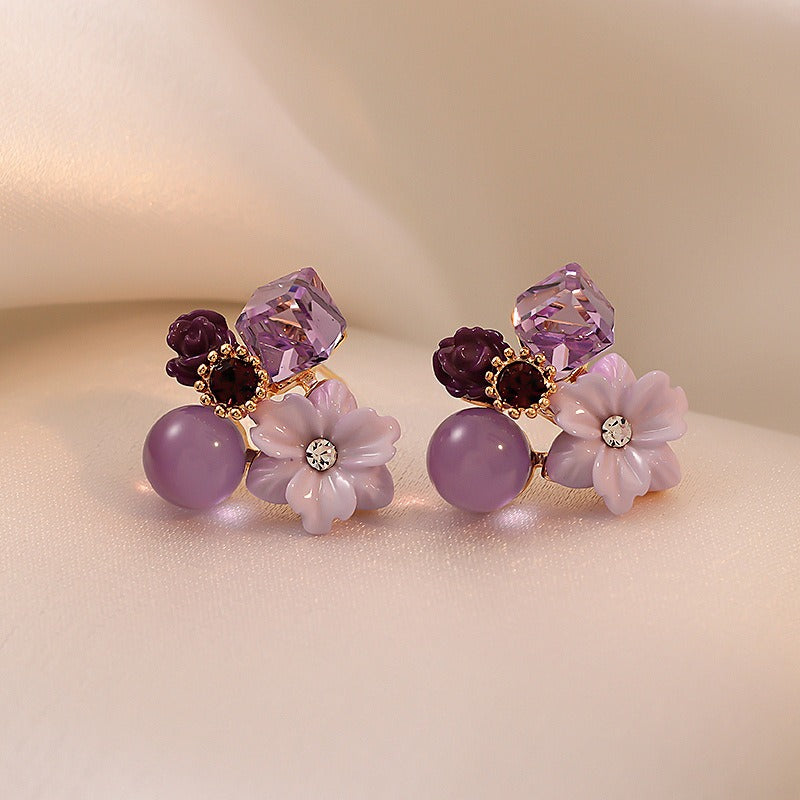 Floral Purple - Earrings