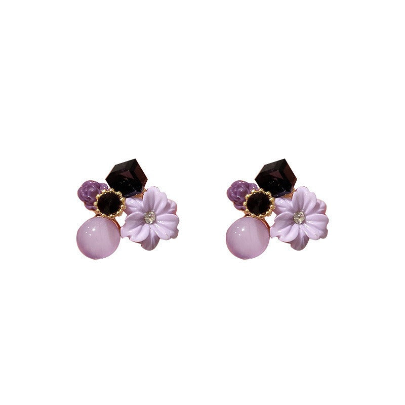 Floral Purple - Earrings