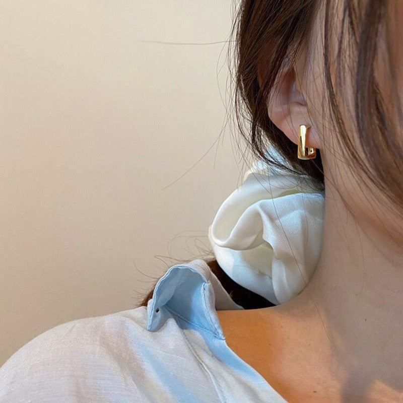 Geometric Hoop - Earrings