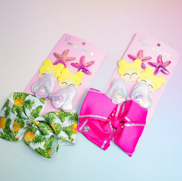 Bow & Cuties Hair Clips Set - Style 6