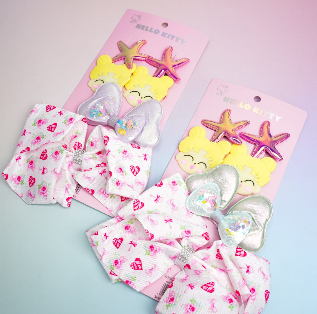 Bow & Cuties Hair Clips Set - Style 8