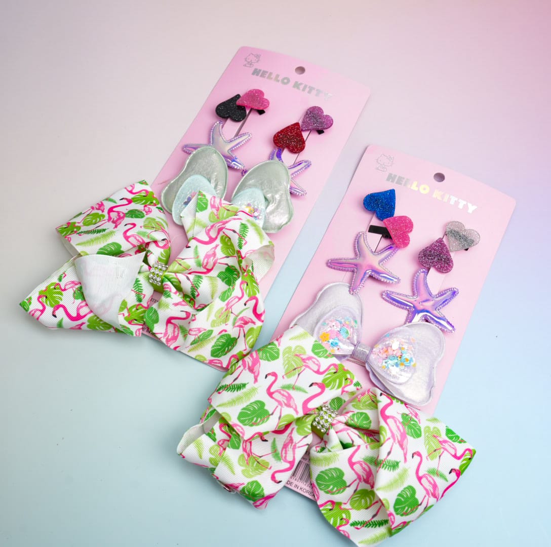 Bow & Cuties Hair Clips Set - Style 7