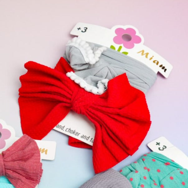 Colorful Bows Series  Headwrap Set of 2 - Style 12