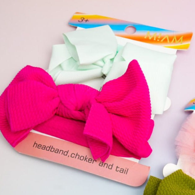 Colorful Bows Series  Headwrap Set of 2 - Style 13