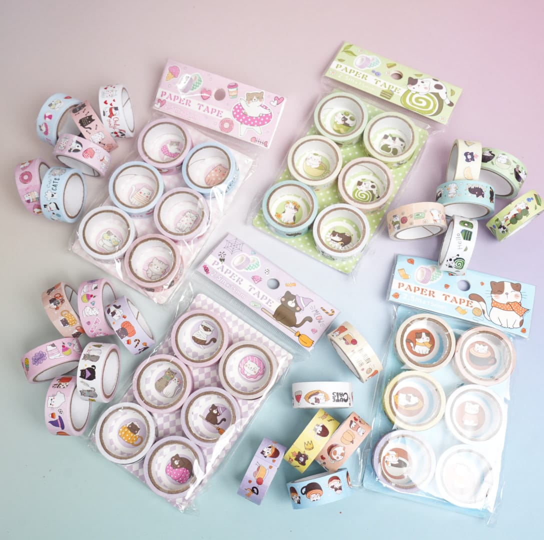 Donut Cat  - Washi Tape Set Of 6