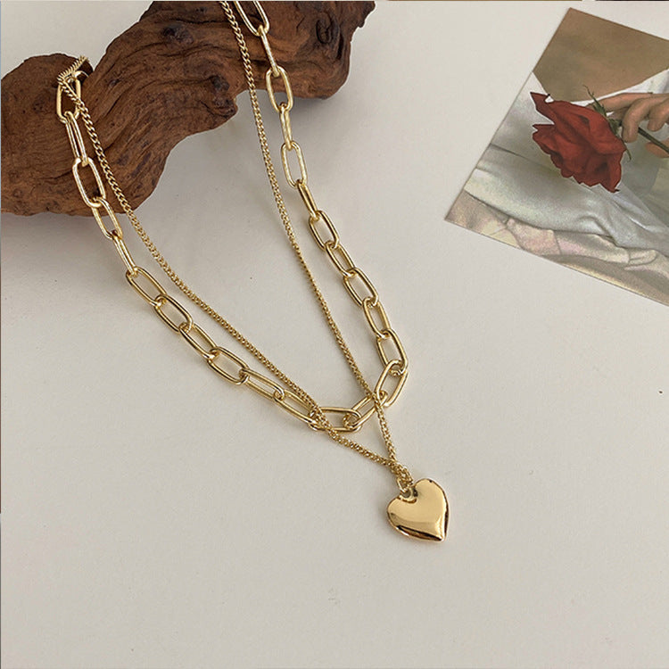 Heart Double layer Gold - Necklace