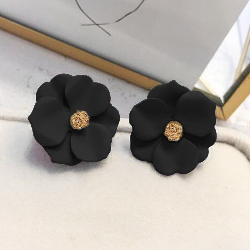 Black Flower - Earring Style 2