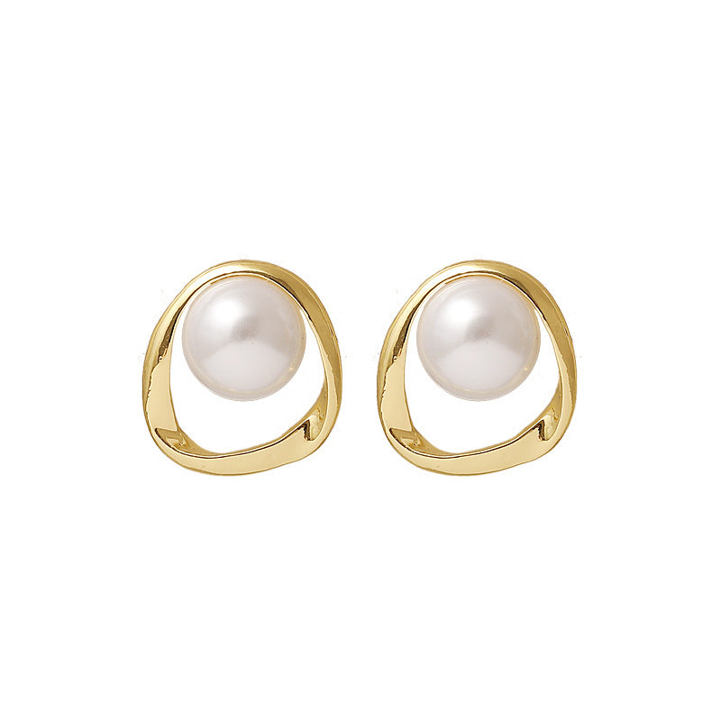 Pearl Gold Foiled - Earring