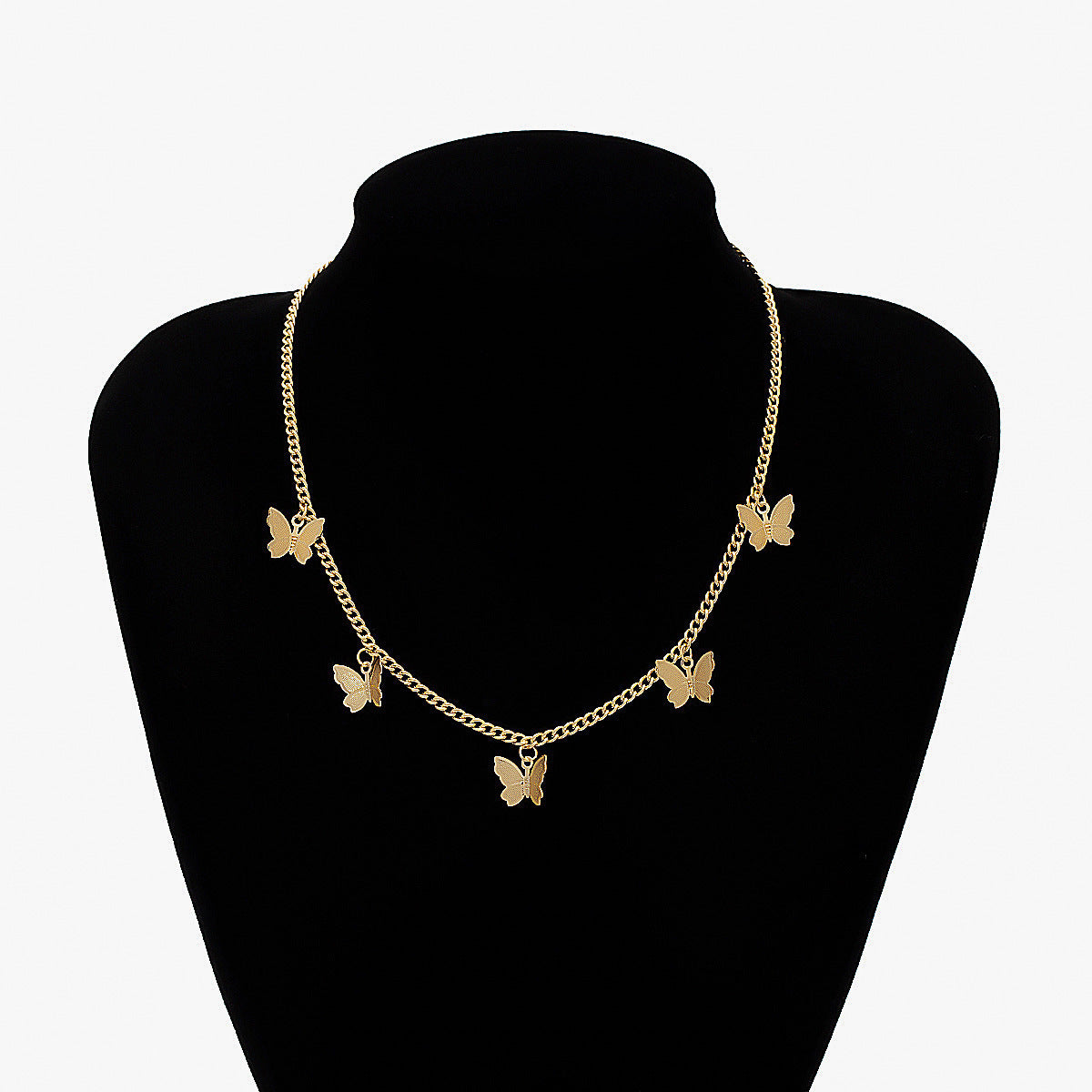 Butterfly Charms Gold - Necklace