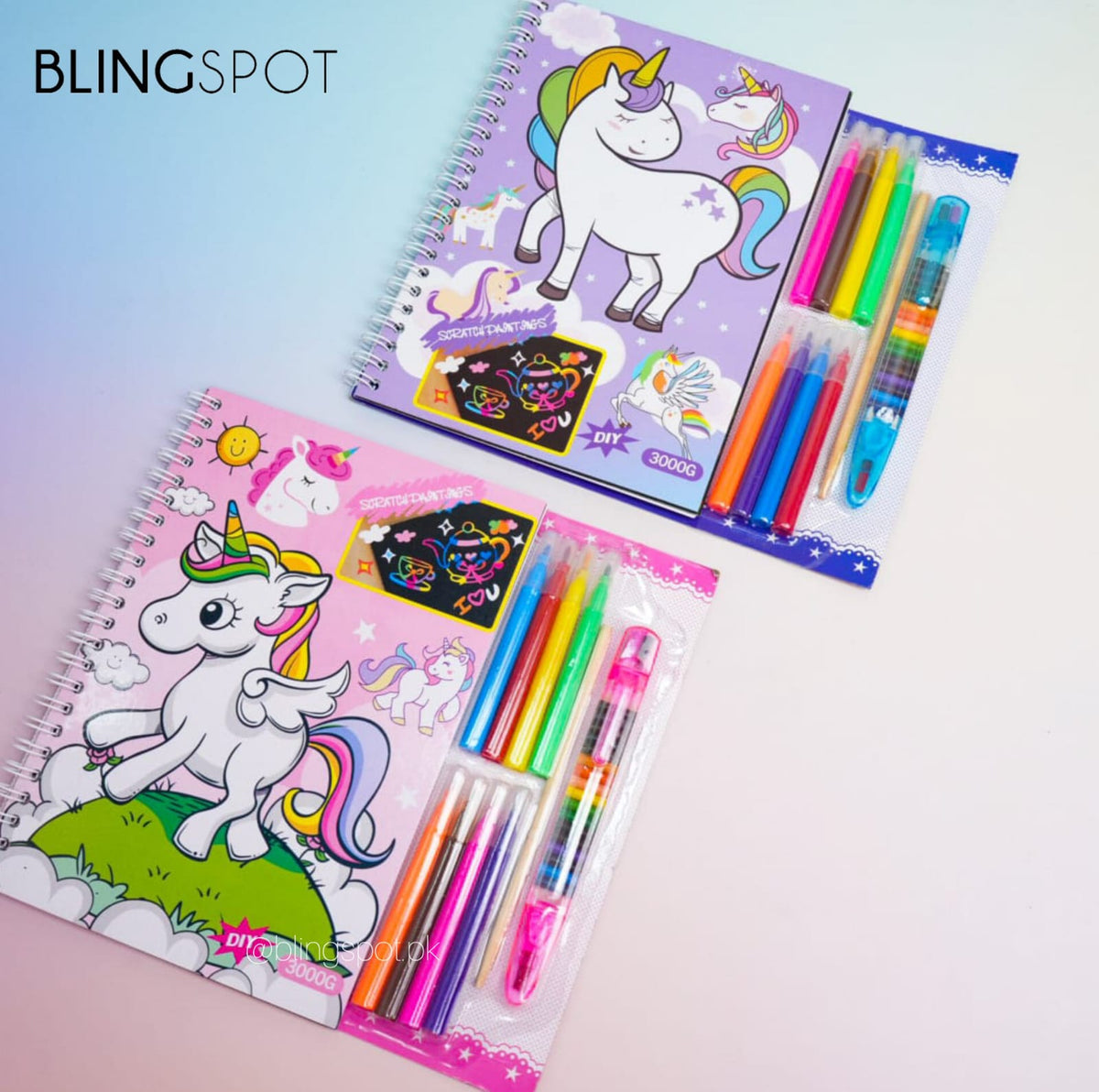 Unicorn Coloring Book - Stationery Set
