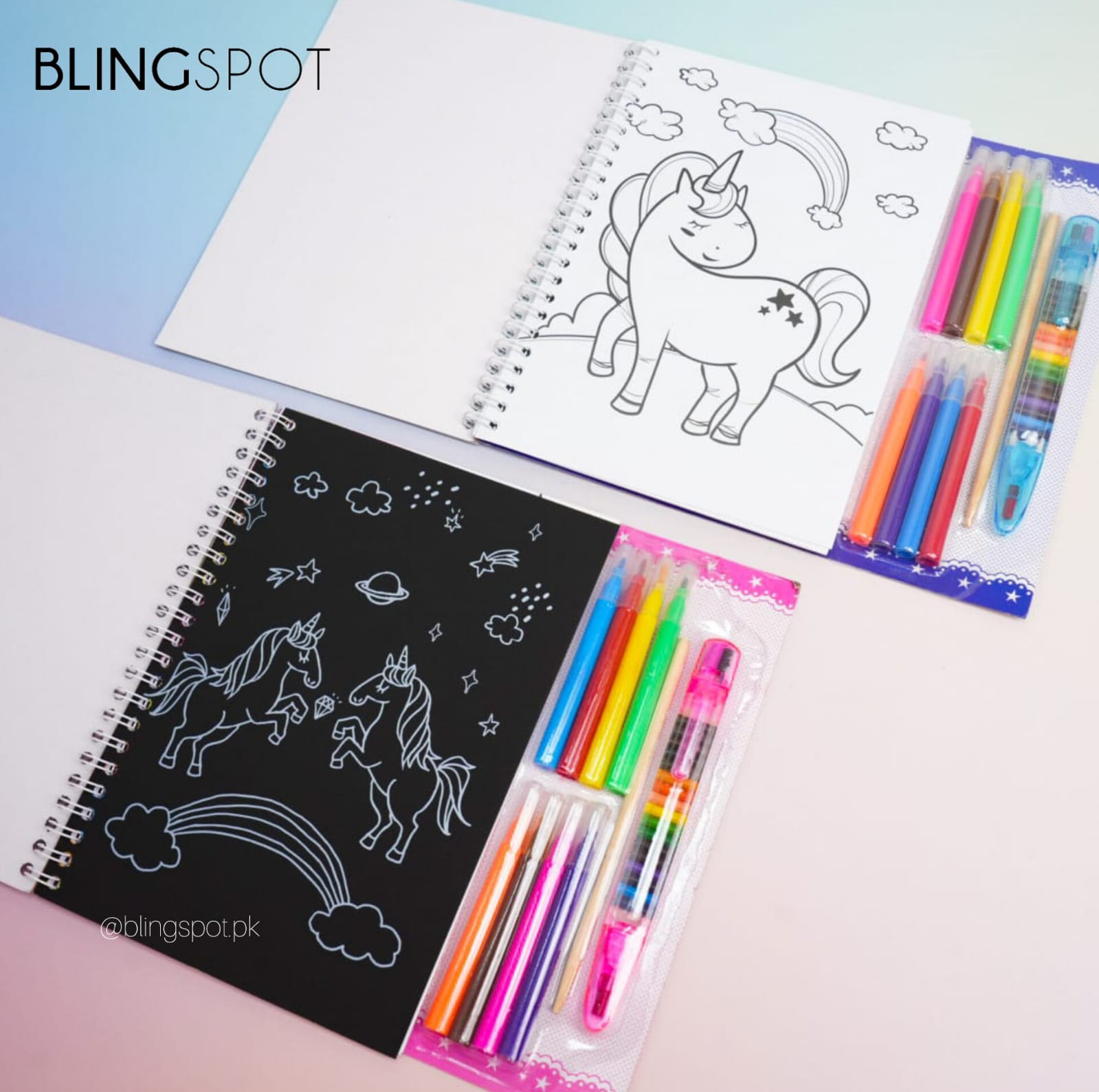 Unicorn Coloring Book - Stationery Set