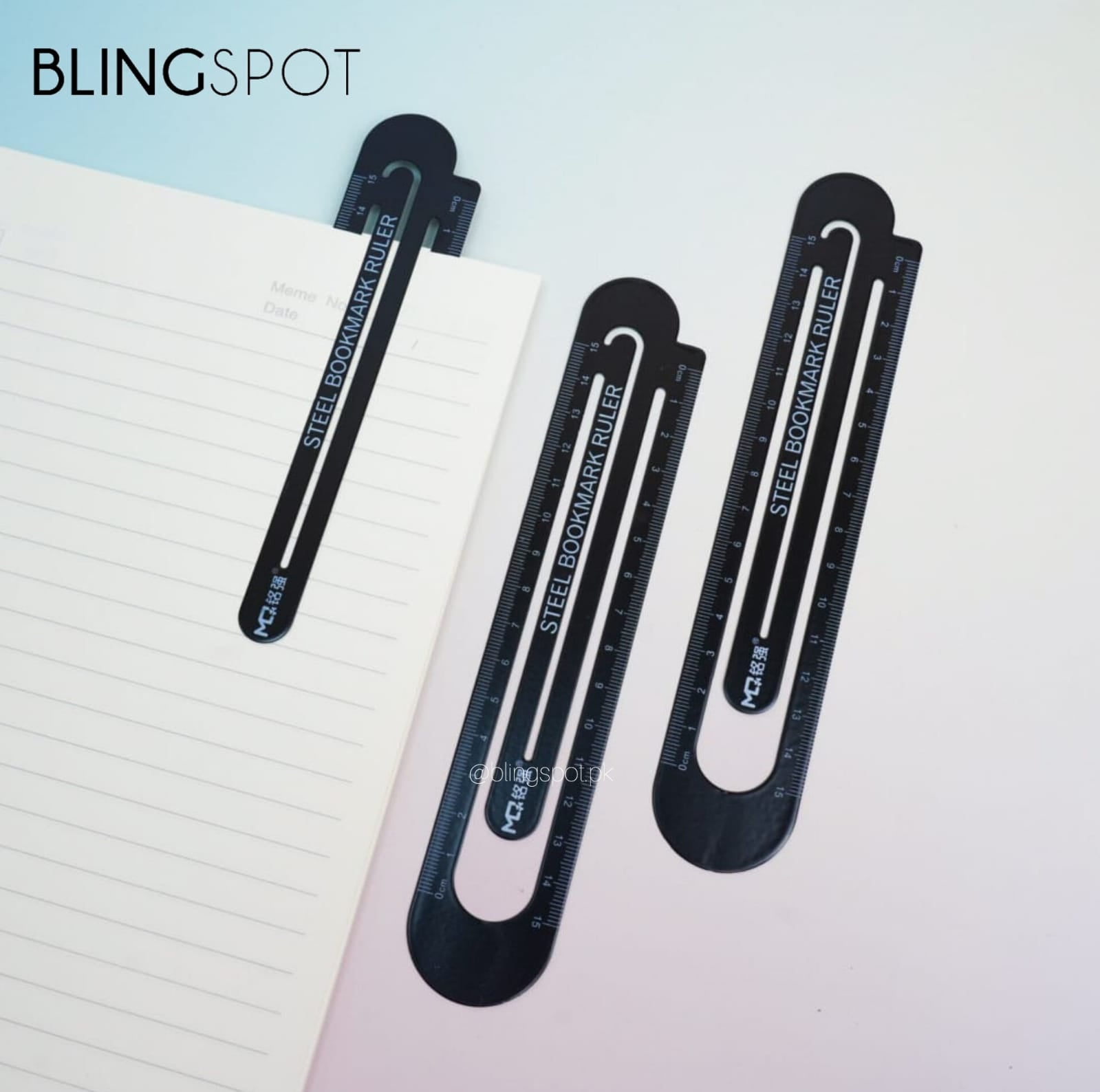 Minimal Black Flexible - Bookmark Ruler - The Blingspot Studio
