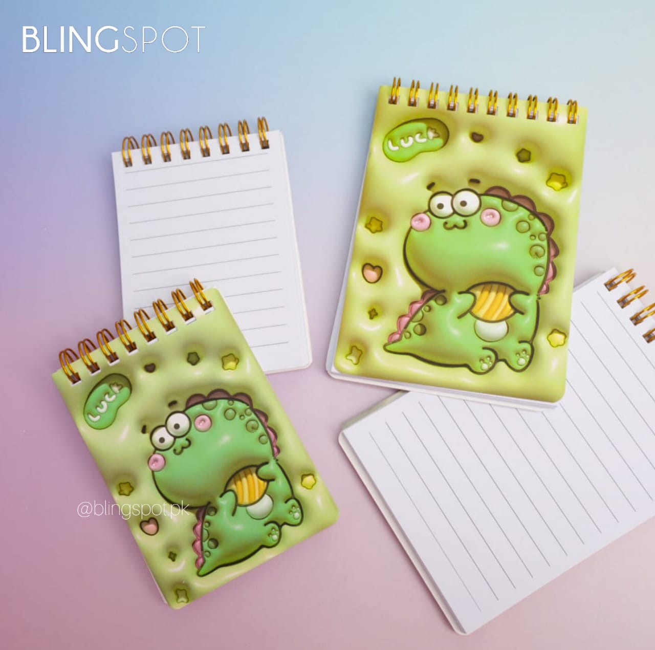 Lucky Dino - Spiral Notepad