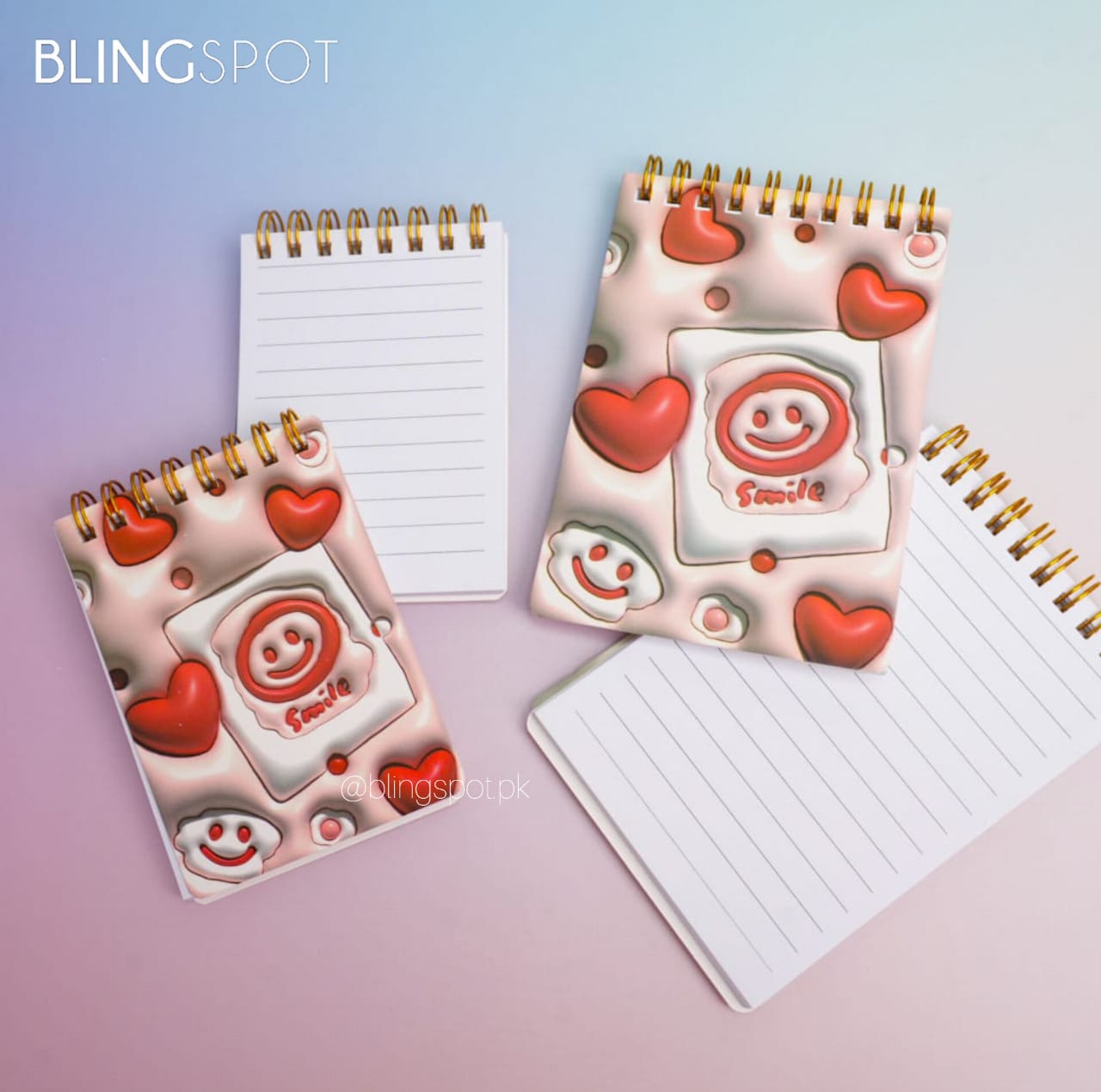 Heart Smile - Spiral Notepad – The Blingspot Studio