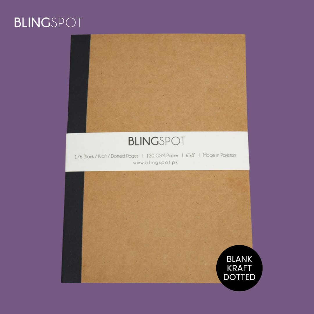 3 in 1 (Blank, Kraft & Dotted Pages) Journal - BLINGSPOT DIY Series