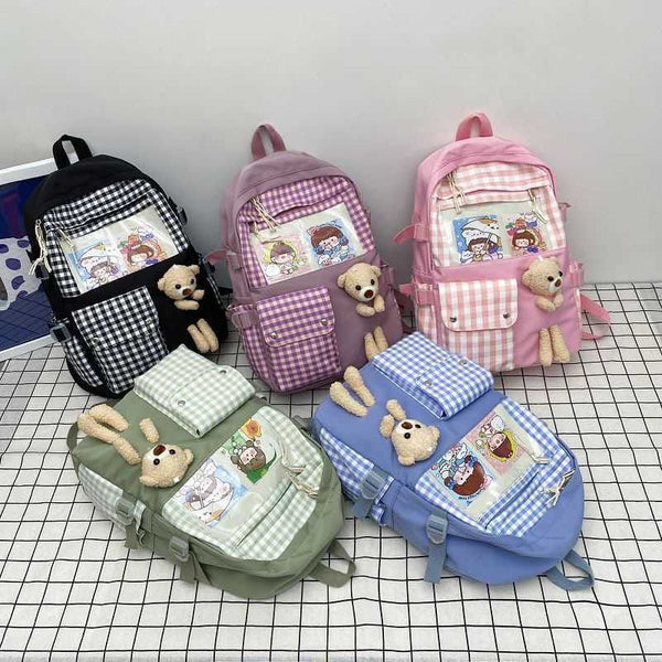 Cute Bear Grid Series - Backpack