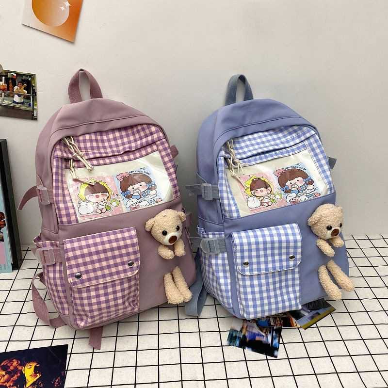 Cute Bear Grid Series - Backpack