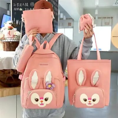 Stella Lou Rabbit Peach - Backpack Set Of 5