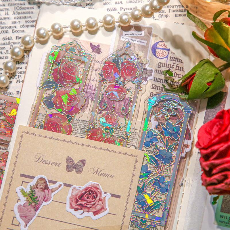 Crystal Flowers Frame Bookmark Set of 10