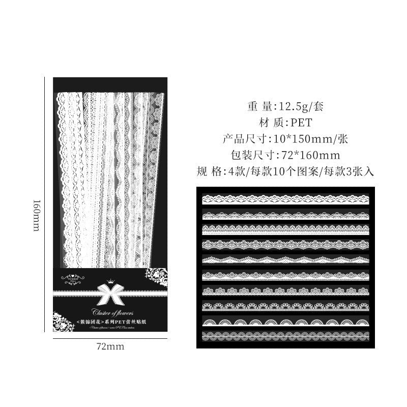 Cluster Of Flowers Lace  - Stickers