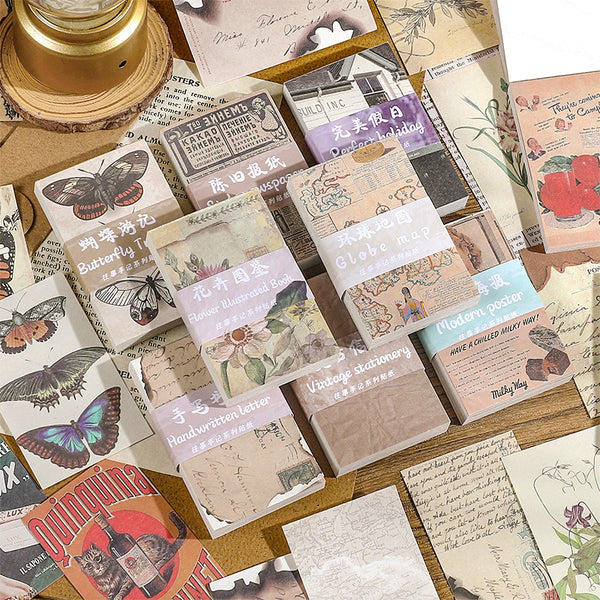 Vintage Series illustrated Book  - Scrapbooking Sheets