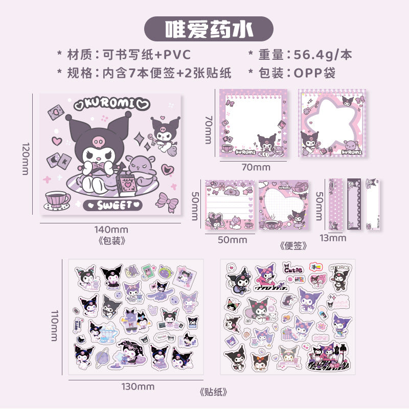 Sanrio Characters - Notepad Sticky Note &amp; Sticker Set