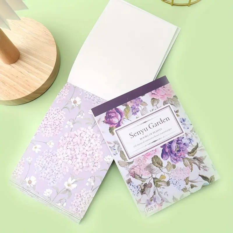 Watercolor Flower Series Purple - Scrapbooking Sheets