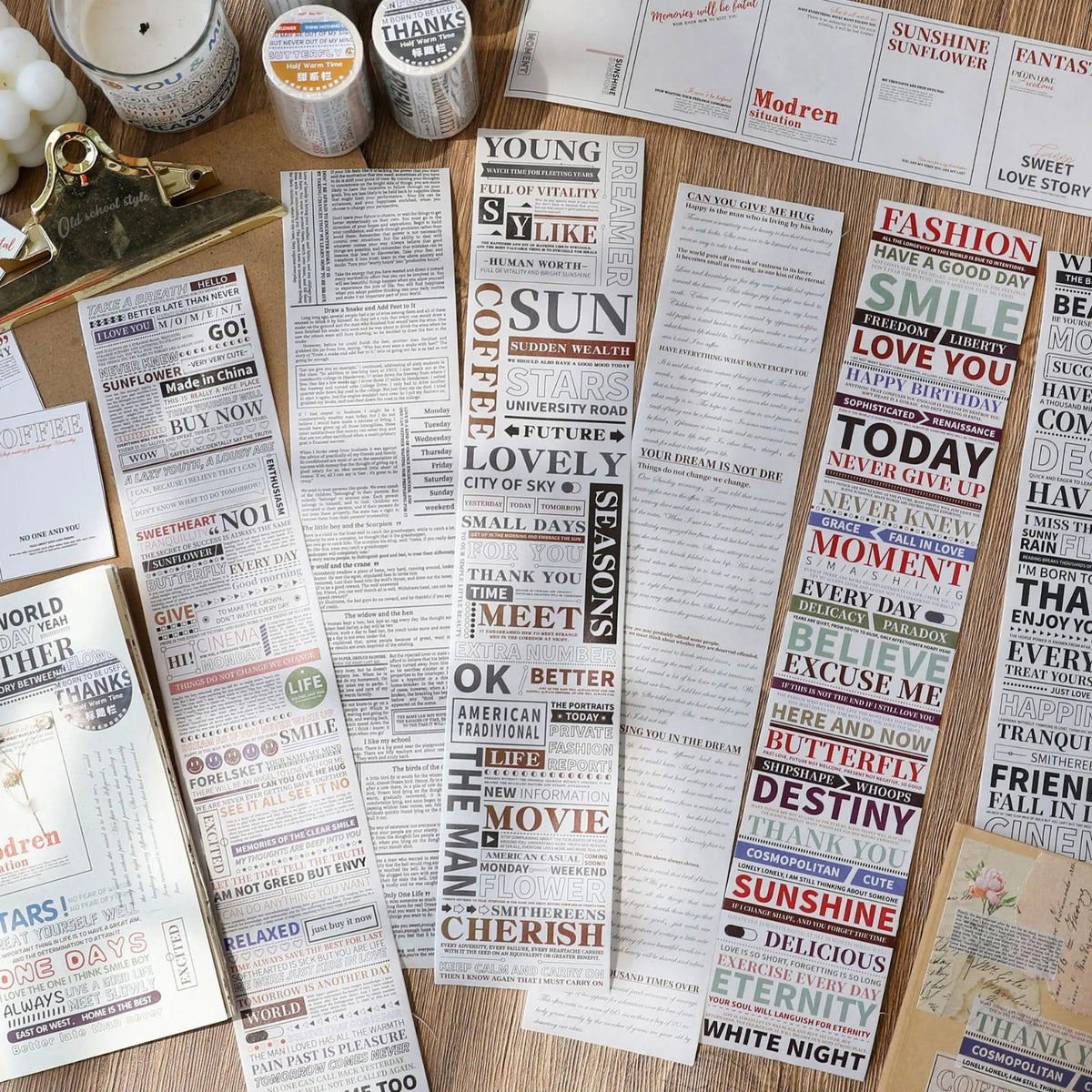 Half Warm Time Series Deco - Sticker Roll Style 1