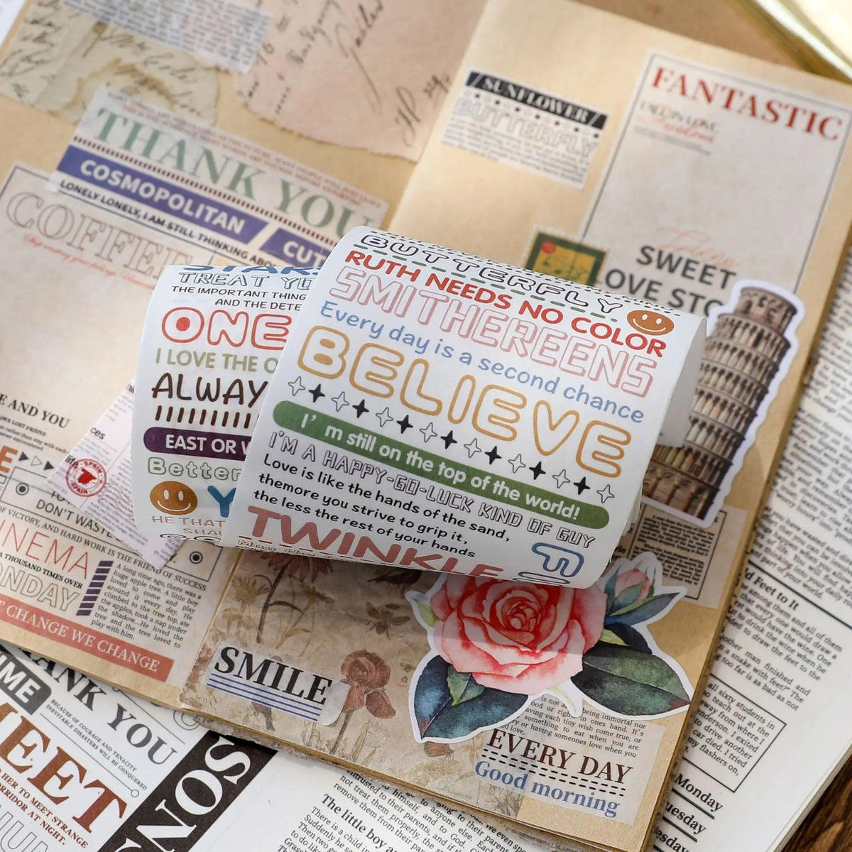 Half Warm Time Series Deco - Sticker Roll Style 1