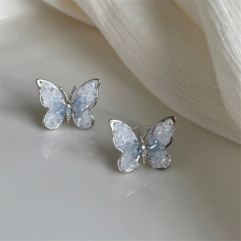 Crystal Sparkle Butterfly - Earrings Style 2