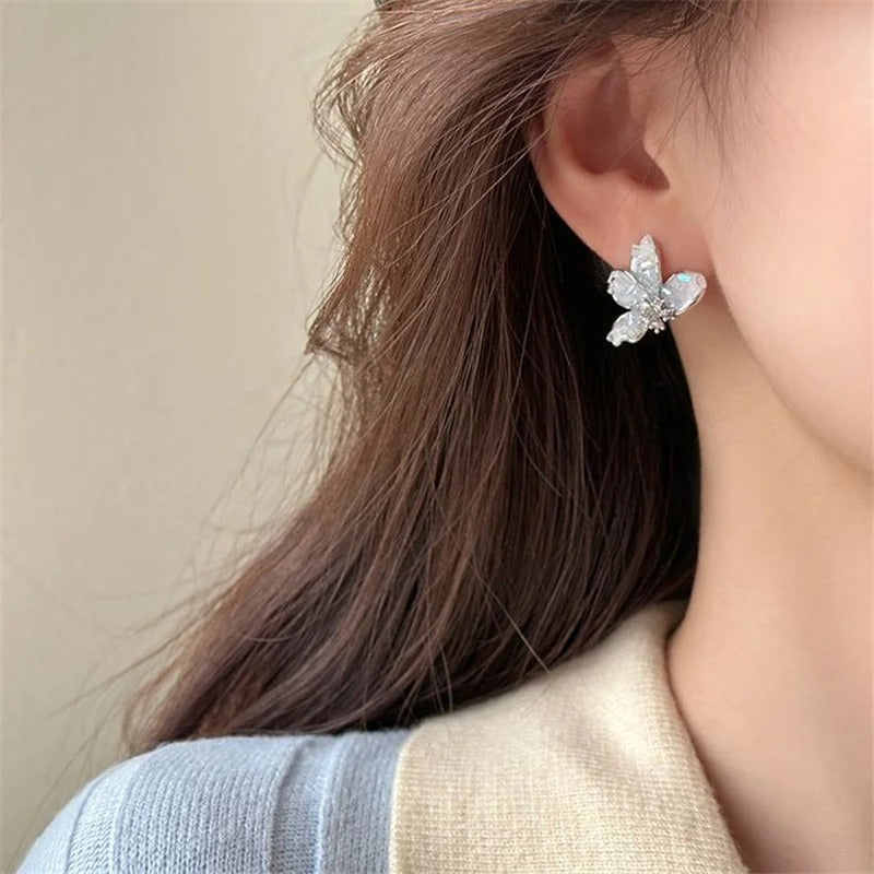 Crystal Sparkle Butterfly - Earrings Style 3