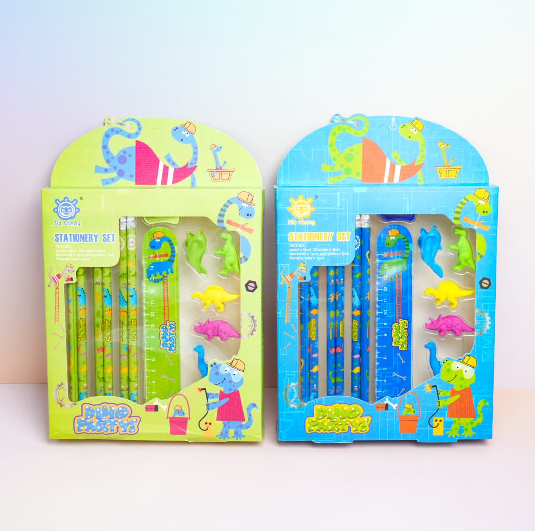 Funky Dino Party Stationery Set  - Style 1