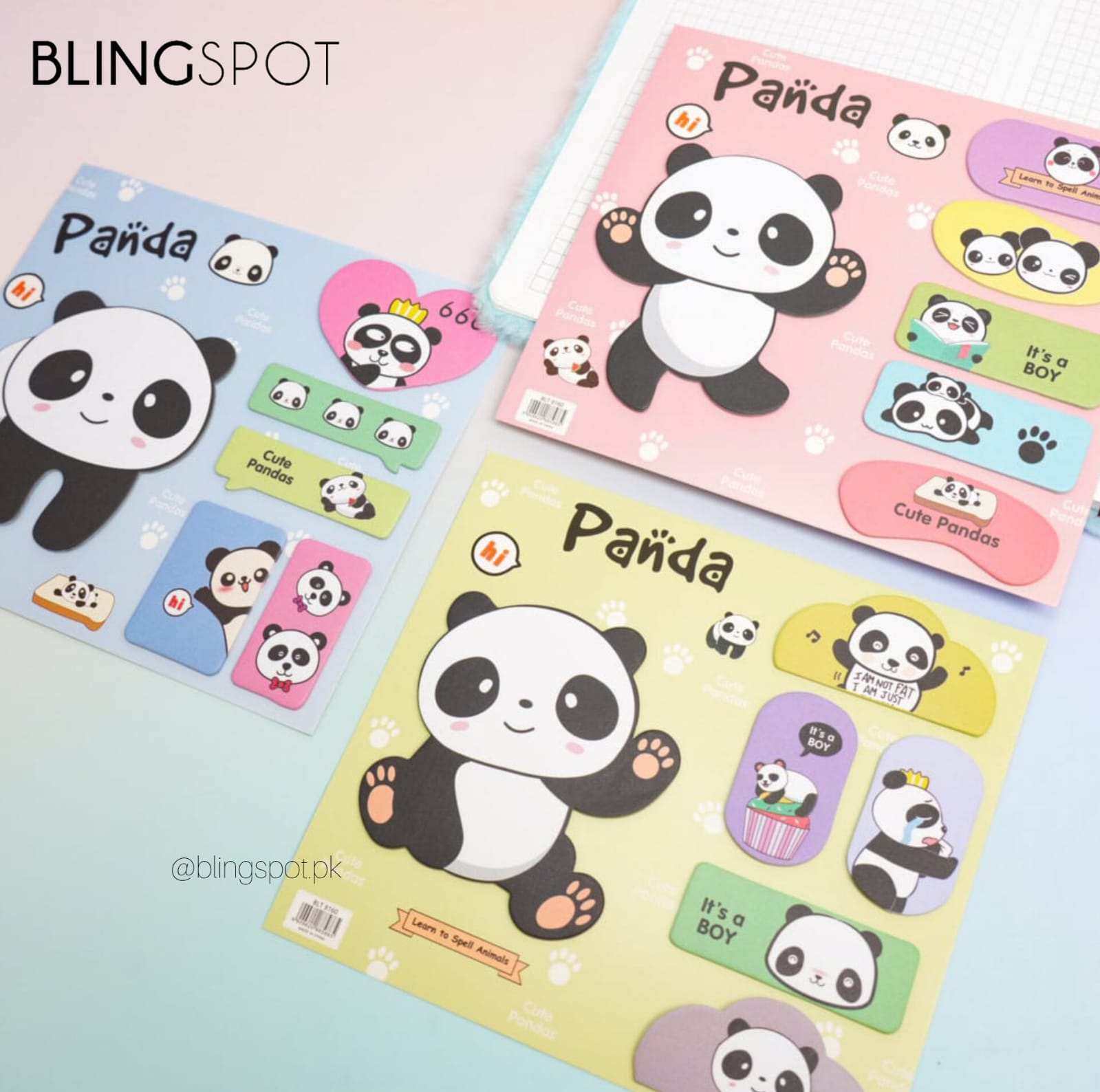 Happy Pandas Memo Pad  - Sticky Note