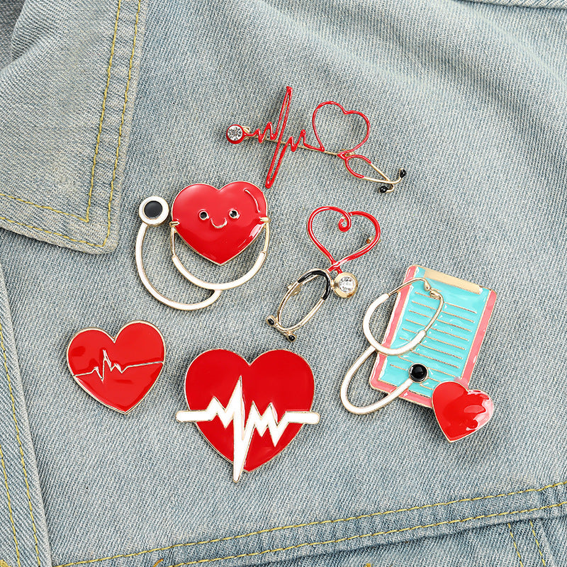 Doctor Statoscope Heartbeat  - Enamel Pin