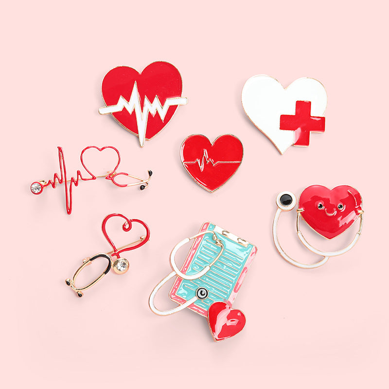 Doctor Statoscope Heartbeat  - Enamel Pin