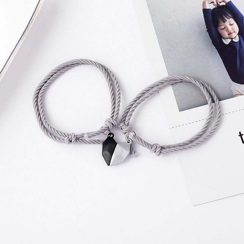 Heart Grey Magnetic - Bracelet Set Of 2